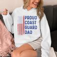 Retro Proud Coast Guard Dad Graduation Dad Usa Flag Outfit Unisex Hoodie