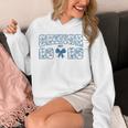 Senior 26 Graduation Class Of 2026 Bow Blue Toile Floral Unisex Hoodie