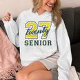 Senior Class Of 2027 Graduation Yellow And Blue On The Back Premium Tri-Blend Unisex Hoodie