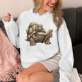 Sulcata Tortoise Reading A Book Unisex Hoodie Sulcata Tortoise Reading A Book Unisex Hoodie