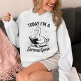 Today I'm A Serious Goose Animal Reading Book Lovers Unisex Hoodie