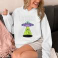 I Wanna Go Home Introvert UFO UAP Flying Saucer Trippy Alien Raglan Baseball Tee Unisex Hoodie