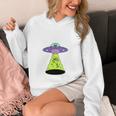 I Wanna Go Home Introvert UFO UAP Flying Saucer Trippy Alien Unisex Hoodie