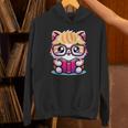 Adorable Book Lover Persian Cat With Reading Glasses Cute Unisex Hoodie