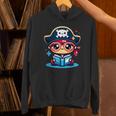 Adorable Book Lover Pirate With Reading Glasses Cute Unisex Hoodie