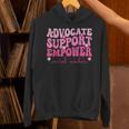 Advocate Support Empower Groovy Social Worker Graduation MSW Unisex Hoodie