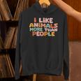 I Like Animals More Than People Sarcastic Introvert Unisex Hoodie