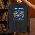 Blue Ribbon In Memory Of My Sister Colon Cancer Awareness Unisex Hoodie