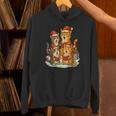 Cats Reading Books Christmas Tree Unisex Hoodie