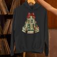 Christmas Book Tree Coquette Bow Xmas Reading Librarian Girl Unisex Hoodie Christmas Book Tree Coquette Bow Xmas Reading Librarian Girl Unisex Hoodie
