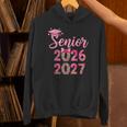 Coquette Pink Bow Flowers Senior 2026 2027 Graduation Unisex Hoodie