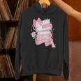 Coquette Reading Book Lover Pink Bow Bookish Mom & Daughter Unisex Hoodie