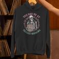 Dark Romance Had Me At Trigger Warning Skeleton Smutt Book Unisex Hoodie