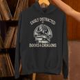 Easily Distracted By Books And Dragons Book Dragon Lover Unisex Hoodie