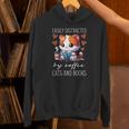 Easily Distracted By Coffee Cats And Books Unisex Hoodie