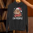 Ew People Capybara Christmas Introvert Holiday Humor Unisex Hoodie