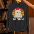 Ew People Introvert Cat Lover Crazy Colorful Cat Lady Unisex Hoodie