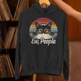 Ew People Retro Cat Vintage Anti Social Introvert Unisex Hoodie