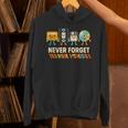 Never Forget Retro Cassette VHS Floppy CD Nostalgia Humor Unisex Hoodie Never Forget Retro Cassette VHS Floppy CD Nostalgia Humor Unisex Hoodie