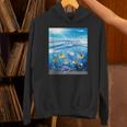 Frutiger Aero Aesthetic Tech Ocean Underwater Fishes Unisex Hoodie
