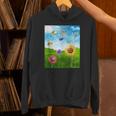 Frutiger Aero Aesthetic Tech Scenery Fishes Sunflower Unisex Hoodie