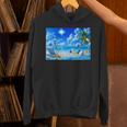 Frutiger Aero Beach Y2k Aesthetic Palm Tree Sand Ocean Unisex Hoodie