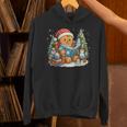 Gingerbread Reading Book Lovers Christmas Bookworm Librarian Unisex Hoodie