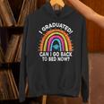 I Graduated Can I Go Back To Bed Now Graduation Hat Rainbow Unisex Hoodie