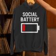 Introvert Low Social Battery Level Anti Social People Unisex Hoodie Introvert Low Social Battery Level Anti Social People Unisex Hoodie
