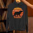 Introvert Retro Sunset Capybara Tee Unisex Hoodie