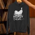 It's Way Too Peopley Outside Cute Cat Introvert Unisex Hoodie