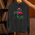 Nostalgia Holiday Tees -Adult Christmas Flamingo Small Short Sleeve Crew Neck Cotton Polyester Lightweight Ribbed Cuff Winter Unisex Hoodie