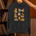 Orange Cats Reading Books Cat Lover Unisex Hoodie