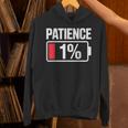 Patience 1 Battery Low Mood Tired Introvert Humor Unisex Hoodie Patience 1 Battery Low Mood Tired Introvert Humor Unisex Hoodie