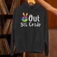 Peace Out 5th Grade Tie Dye Graduation Class Of 2026 Unisex Hoodie