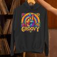 Peace Sign Groovy Vibes Costume Nostalgia Tie Dye Fashion Unisex Hoodie