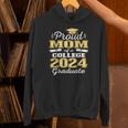 Proud Mom Of 2024 College Graduate Family 24 Graduation Unisex Hoodie