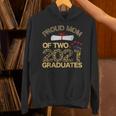 Proud Mom Of Two 2021 Graduates Twin Mama Graduation Leopard Unisex Hoodie