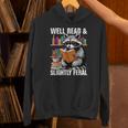 Well Read & Slightly Feral Raccoon Book Lover Graphic Unisex Hoodie
