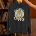 Reading Makes Me Cappy Bookworm Capybara Book Reading Unisex Hoodie