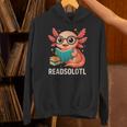 Readsolotl Kawaii Axolotl Reading Book Lover Unisex Hoodie