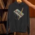Retro Cassette And Pencil 80s 90s Nostalgia Music Lover Unisex Hoodie