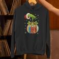 Retro Christmas Ornament Book Christmas Teacher Librarian Unisex Hoodie