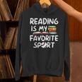 Retro Reading Is My Favorite Sport Baseball World Book Day Unisex Hoodie