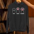 Rock Paper Scissors Hand Game Cute Paw Cat Introvert Unisex Hoodie