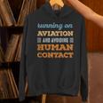 Running On Aviation Social Introvert Humor Vintage Unisex Hoodie