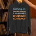 Running On Fractal Burning Social Introvert Humor Vintage Unisex Hoodie