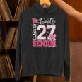 Senior 2027 Class Of 2027 Pink Coquette Bow Graduation Girl Unisex Hoodie