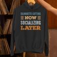 Silhouette Cutting Now Minimal Socializing Introvert Unisex Hoodie