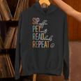 Sip Coffee Pet Cats Read Books Repeat Book Cat Lover Unisex Hoodie